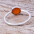 Carnelian solitaire ring, 'Precious One' - Simple Sterling Silver and Carnelian Ring (image 2d) thumbail