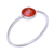 Carnelian solitaire ring, 'Precious One' - Simple Sterling Silver and Carnelian Ring (image 2e) thumbail