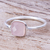 Chalcedony solitaire ring, 'Special One' - Hand Crafted Pink Chalcedony Solitaire Ring (image 2c) thumbail