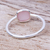Chalcedony solitaire ring, 'Special One' - Hand Crafted Pink Chalcedony Solitaire Ring (image 2d) thumbail