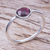 Garnet solitaire ring, 'Precious One' - Artisan Crafted Garnet Solitaire Ring (image 2) thumbail