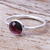 Garnet solitaire ring, 'Precious One' - Artisan Crafted Garnet Solitaire Ring (image 2c) thumbail