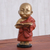 Brass sculpture, 'Novice Monk' - Hand Crafted Brass Monk Sculpture