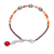Carnelian beaded cord bracelet, 'Sunny Days Ahead' - Carnelian Beaded Cord Bracelet with Karen Silver Beads (image 2d) thumbail