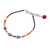 Carnelian beaded cord bracelet, 'Sunny Days Ahead' - Carnelian Beaded Cord Bracelet with Karen Silver Beads (image 2e) thumbail