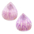 Orchid petal button earrings, 'Orchid Kiss in Light Purple' - Hand Made Orchid Petal Button Earrings