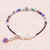 Multi-gemstone beaded cord bracelet, 'Rainbow Sunset' - Multi-Gemstone Beaded Cord Bracelet with Karen Silver (image 2c) thumbail