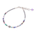 Multi-gemstone beaded cord bracelet, 'Rainbow Sunset' - Multi-Gemstone Beaded Cord Bracelet with Karen Silver (image 2e) thumbail