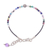 Multi-gemstone beaded cord bracelet, 'Rainbow Sunset' - Multi-Gemstone Beaded Cord Bracelet with Karen Silver (image 2f) thumbail