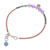 Multi-gemstone beaded cord bracelet, 'Boho Baubles' - Amethyst and Reconstituted Turquoise Beaded Cord Bracelet