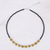 Onyx and agate beaded necklace, 'Sweet Lemonade' - Agate and Onyx Beaded Necklace with Karen Silver Beads (image 2b) thumbail