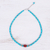Carnelian and reconstituted turquoise beaded necklace, 'Summer Morning' - Carnelian and Reconstituted Turquoise Beaded Necklace (image 2c) thumbail