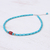 Carnelian and reconstituted turquoise beaded necklace, 'Summer Morning' - Carnelian and Reconstituted Turquoise Beaded Necklace (image 2d) thumbail