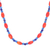 Multi-gemstone beaded necklace, 'Candy Luck' - Handmade Carnelian and Lapis Lazuli Beaded Necklace (image 2d) thumbail