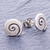 Silver stud earrings, 'Sunny Spirals' - Hand Crafted Karen Silver Spiral Stud Earrings (image 2b) thumbail