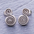 Silver stud earrings, 'Spiraling Circles' - Thai Hand Crafted Silver Spiral Stud Earrings (image 2) thumbail