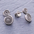 Silver stud earrings, 'Spiraling Circles' - Thai Hand Crafted Silver Spiral Stud Earrings (image 2b) thumbail