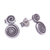 Silver stud earrings, 'Spiraling Circles' - Thai Hand Crafted Silver Spiral Stud Earrings (image 2c) thumbail