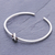 Silver cuff bracelet, 'Gentle Knot' - Handmade Karen Silver Knotted Cuff Bracelet (image 2b) thumbail
