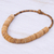 Coconut shell beaded necklace, 'Spinning Disks' - Hand Threaded Coconut Shell Beaded Necklace (image 2c) thumbail