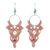 Agate beaded macrame dangle earrings, 'Boho Party in Beige' - Beige Macrame Cord Dangle Earrings with Agate Beads thumbail