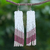 Beaded waterfall dangle earrings, 'Modern Waterfall in Mauve' - Hand Beaded Waterfall Dangle Earrings Pink Mauve