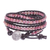 Beaded wrap bracelet, 'Choco Pink' - Hand-Woven Beaded Wrap Bracelet (image 2d) thumbail