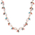 Gold-plated smoky quartz beaded necklace, 'Sunset Mood in Smoke' - Gold Plated Necklace with Multiple Gemstone Beads (image 2a) thumbail