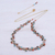 Gold-plated smoky quartz beaded necklace, 'Sunset Mood in Smoke' - Gold Plated Necklace with Multiple Gemstone Beads (image 2b) thumbail