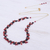 Gold-plated garnet beaded necklace, 'Sunset Mood in Red' - Gold Plated Necklace with Quartz and Garnet Beads