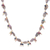 Halskette aus vergoldeten Labradorit-Perlen - Vergoldete Halskette mit Edelsteinperlen