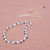 Gold-plated quartz beaded necklace, 'Sunset Mood in White' - Gold Plated Necklace with Quartz and Lapis Lazuli Beads