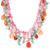 Multi-gemstone beaded necklace, 'Candy Girl' - Colorful Multi-gemstone Beaded Necklace (image 2a) thumbail