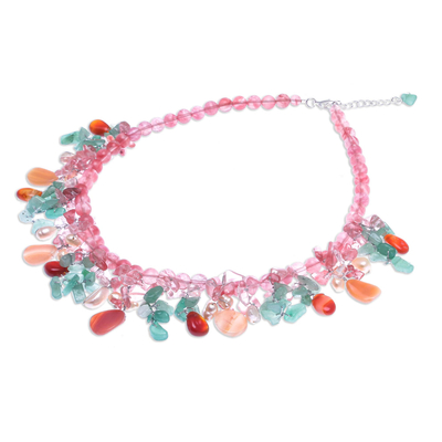 Multi-gemstone beaded necklace, 'Candy Girl' - Colorful Multi-gemstone Beaded Necklace