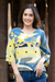 Cotton batik blouse, 'Ocean Song' - Artisan Crafted Cotton Batik Blouse from Thailand (image 2) thumbail