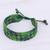 Onyx beaded macrame wristband bracelet, 'Spring Fling in Green' - Onyx Bead and Macrame Wristband Bracelet (image 2b) thumbail