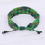 Onyx beaded macrame wristband bracelet, 'Spring Fling in Green' - Onyx Bead and Macrame Wristband Bracelet