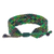Onyx beaded macrame wristband bracelet, 'Spring Fling in Green' - Onyx Bead and Macrame Wristband Bracelet (image 2f) thumbail
