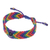 Onyx beaded macrame wristband bracelet, 'Rainbow Cool' - Onyx Bead and Macrame Rainbow Bracelet (image 2e) thumbail