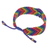 Onyx beaded macrame wristband bracelet, 'Rainbow Cool' - Onyx Bead and Macrame Rainbow Bracelet (image 2g) thumbail