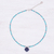 Howlite and lapis lazuli beaded pendant necklace, 'Nature Moon' - Lapis Lazuli and Blue Howlite Beaded Pendant Necklace (image 2b) thumbail