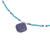 Howlite and lapis lazuli beaded pendant necklace, 'Nature Moon' - Lapis Lazuli and Blue Howlite Beaded Pendant Necklace (image 2f) thumbail