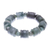 Jade stretch bracelet, 'Barrels and Beads' - Round and Barrel Shaped Jade Bead Stretch Bracelet thumbail