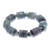 Jade stretch bracelet, 'Barrels and Beads' - Round and Barrel Shaped Jade Bead Stretch Bracelet (image 2d) thumbail