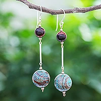 Featured review for Jasper and tigers eye dangle earrings, Earthly Love