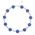 Lapis lazuli beaded necklace, 'Midnight Blue Moon' - Lapis Lazuli Beaded Necklace with Karen Hill Tribe Silver thumbail