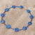 Lapis lazuli beaded necklace, 'Midnight Blue Moon' - Lapis Lazuli Beaded Necklace with Karen Hill Tribe Silver (image 2b) thumbail