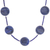 Lapis lazuli beaded necklace, 'Midnight Blue Moon' - Lapis Lazuli Beaded Necklace with Karen Hill Tribe Silver (image 2d) thumbail