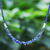 Lapis lazuli beaded necklace, 'Nature's Finest Hour' - Lapis Lazuli and Karen Silver Beaded Necklace (image 2) thumbail