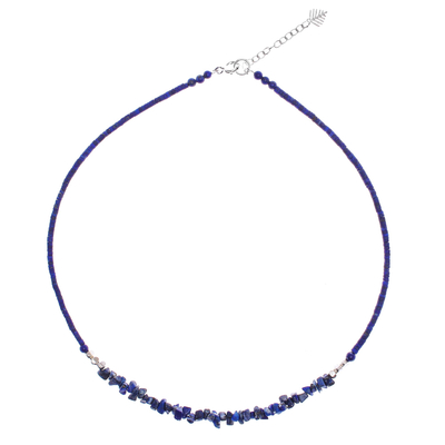 Lapis Lazuli and Karen Silver Beaded Necklace